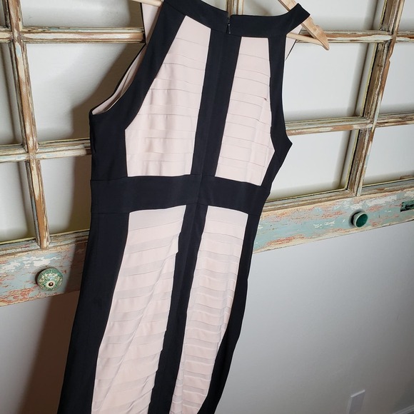 JAX Nude/black Color Block Bodycon Dress Ladies size 10 - Picture 7 of 10